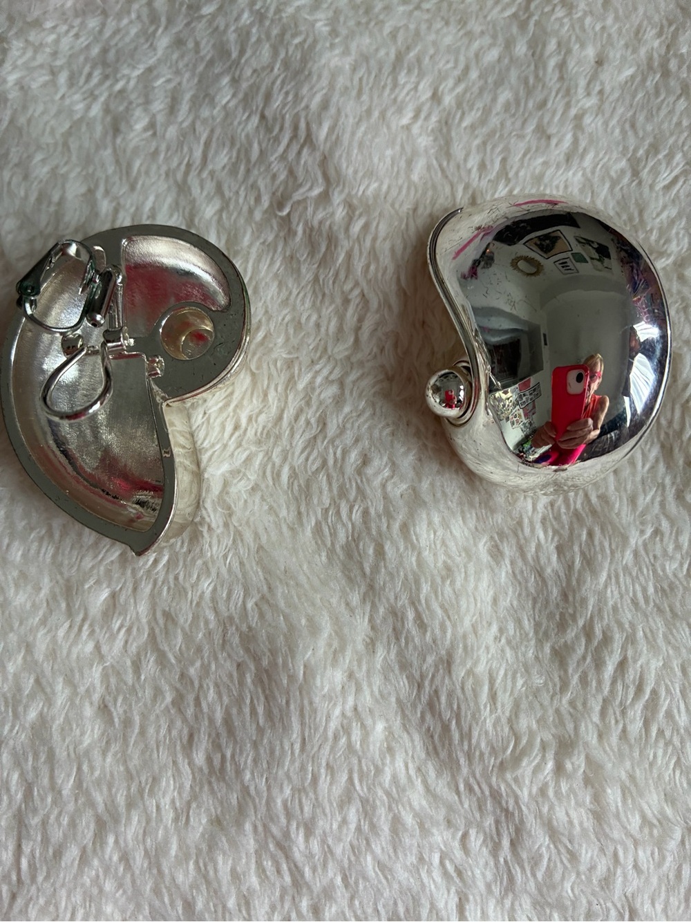 Zara Polished Silver Dome Clip-On Earrings